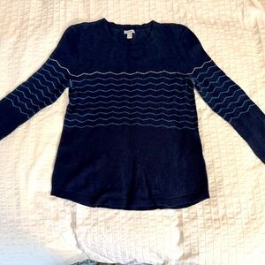 Blue zigzag Jigsaw sweater